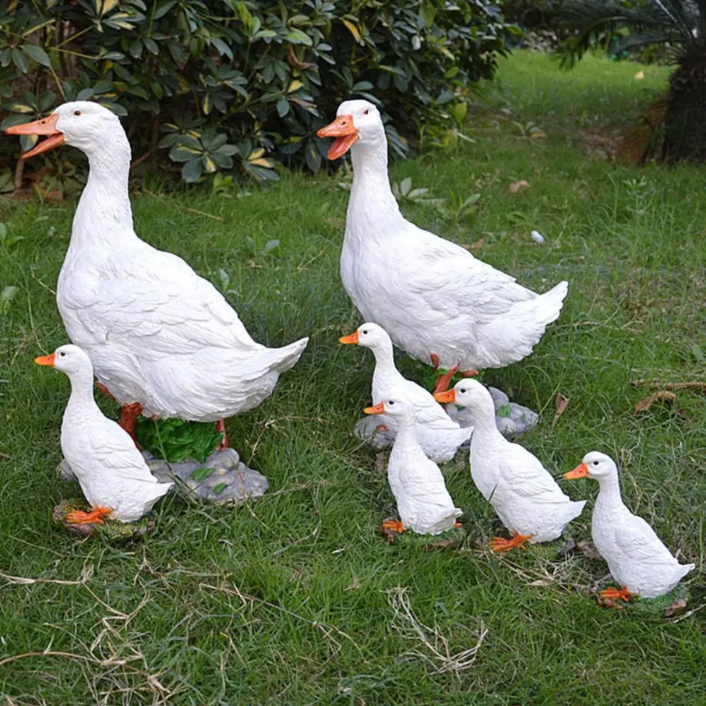 Creative 1 pcs Simulation Duck Duck Statue Large For Outdoor Garden Decor Duck Model Resin Crafts Park Landscape