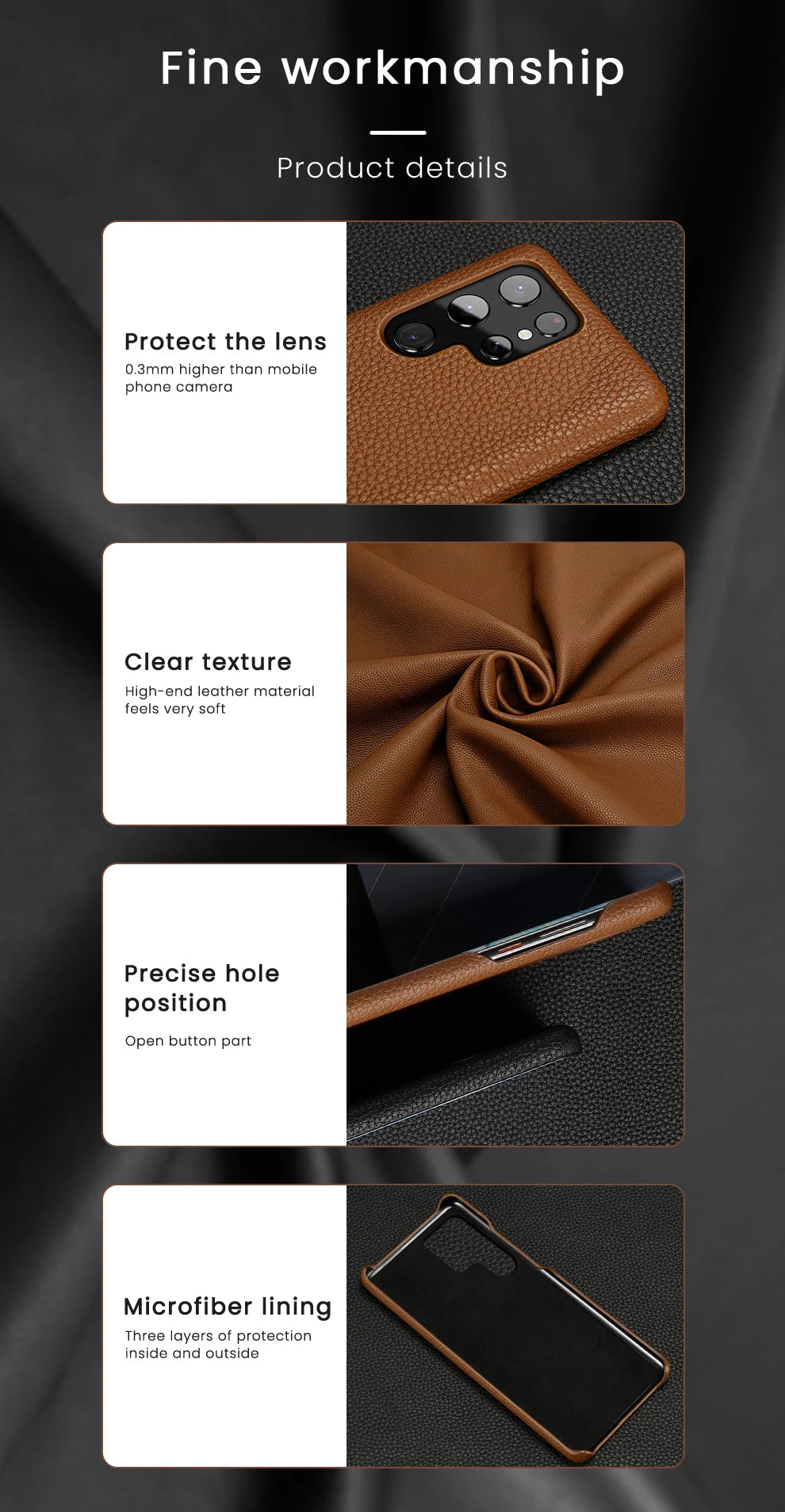 Clearance Sale Genuine Leather Phone Case For Samsung Galaxy S 24 S23 S24 Ultra S24 Plus S21Ultra S20Ultra S22Ultra Luxury Cover