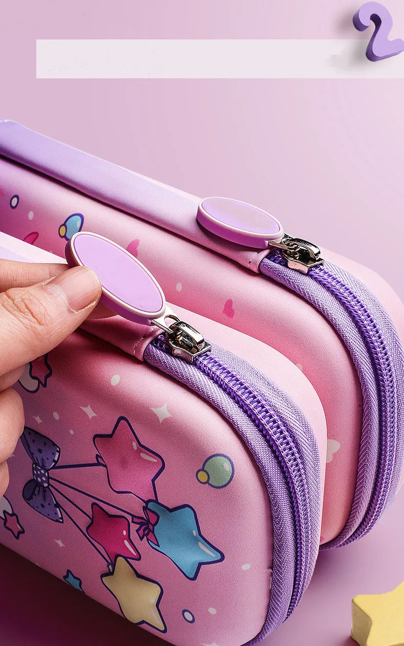 3D EVA Unicorn Pencil Case – Cute Cartoon Stationery Box for Girls, School Supplies, Gifts & iPad Storage