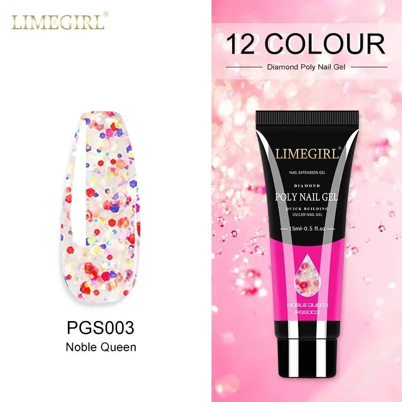 ColorPop Builder Gel β 15ml Poly Nail Extension Set with 24 UV-Cured Shades for DIY Nail Art