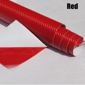 Carbon Fiber Vinyl Wrap Film Car Vehicle Waterproof 127cm x30cm 3D Sticker Sheet Roll Silver Gold Black free shipping