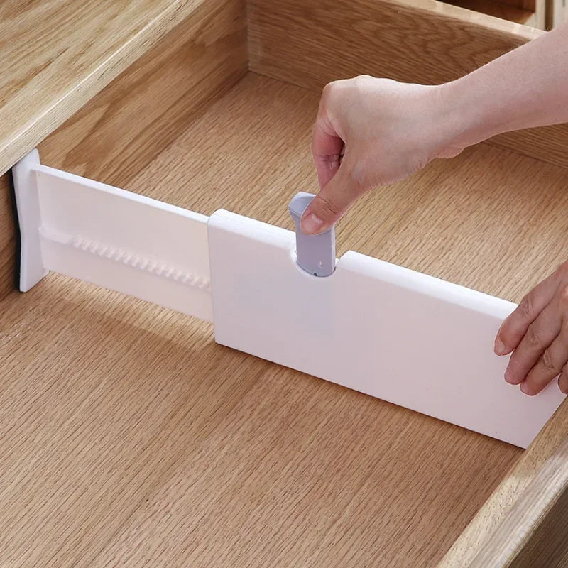 4 Pack Drawer Dividers Organizer Retractable Adjustable Storage Drawer Partition Holder Clapboard Kitchen Organizer Household