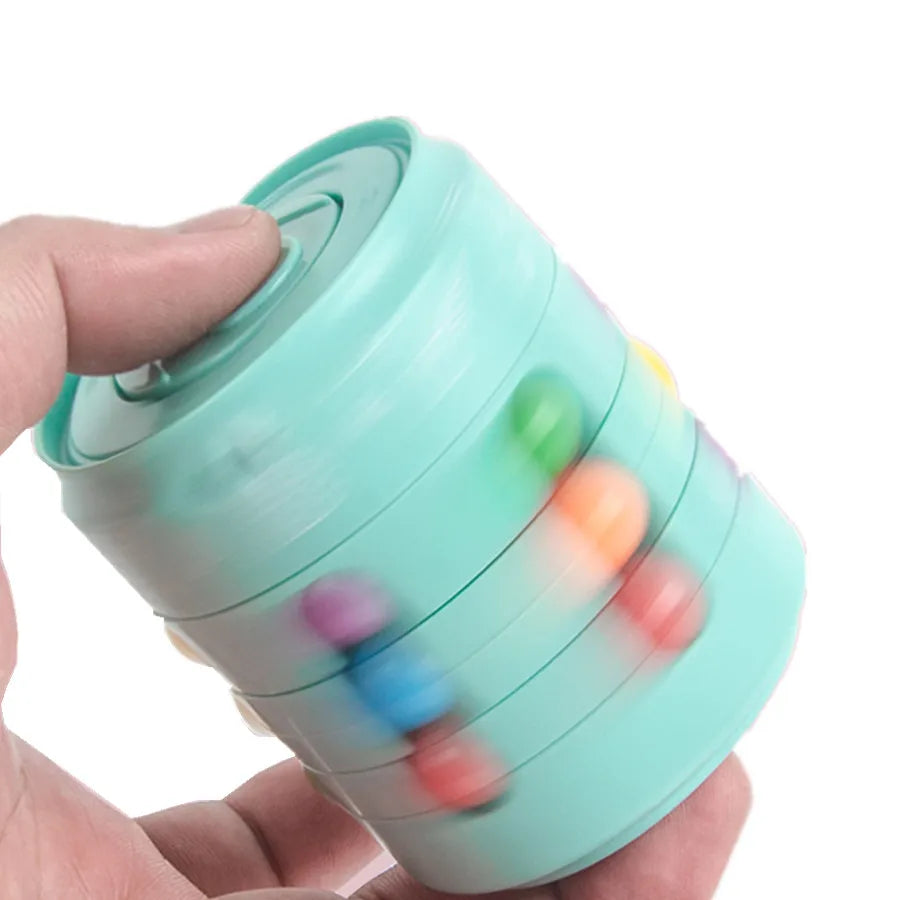 Magic Bean Cube Finger Gyro Rotating Antistress Relieve Anxiety Develop Intelligence Decompression Fidget Toy Adults Kids Gift