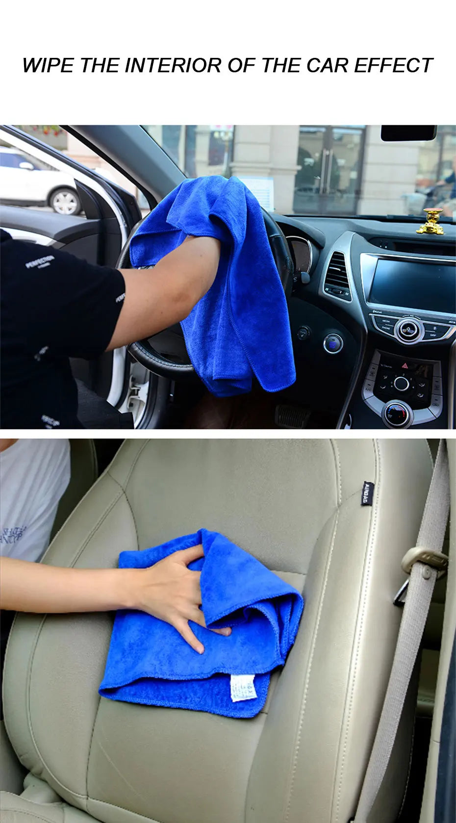 SEAMETAL 160x60cm Car Wash Towel 400GSM Microfiber High Water Absorption Cleaning Towels Thickened Soft Car Washing Drying Cloth