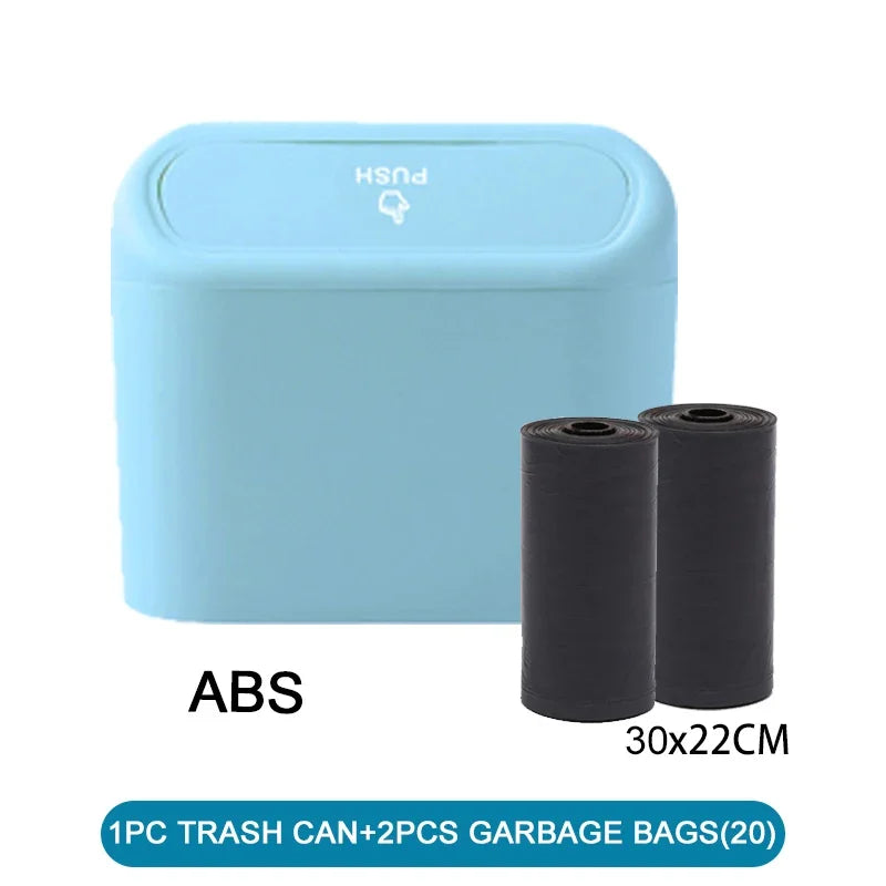 Clean Ride Essential β Mini Car Trash Can with Lid & Bonus Garbage Bags