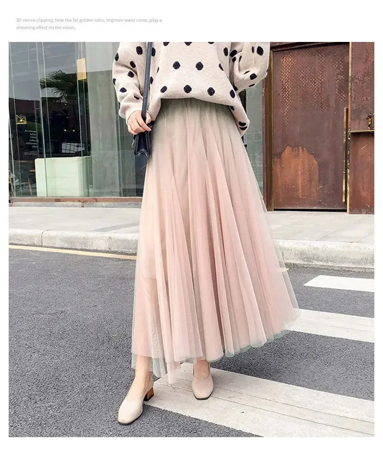 Woman Skirts Spring Summer Skirt Women's Tulle Skirt Pettiskirt Skirt Mujer Faldas Saias Mulher