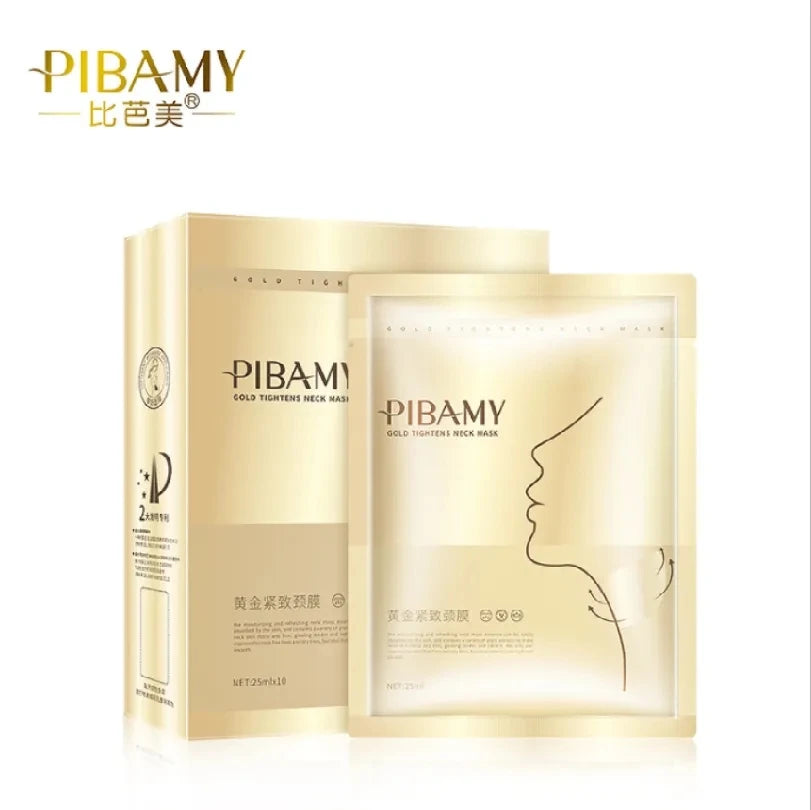10Pcs Golden Neck Mask Niacinamide Light Line Lifting Moisturizing Light Fine Line Anti-aging Moisturizing Skin Care Products
