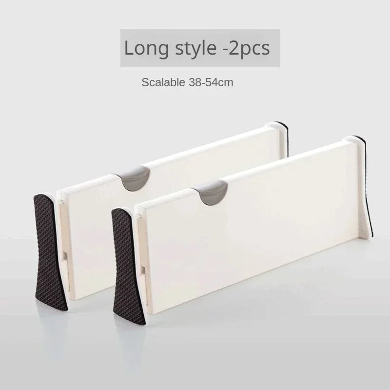 4 Pack Drawer Dividers Organizer Retractable Adjustable Storage Drawer Partition Holder Clapboard Kitchen Organizer Household