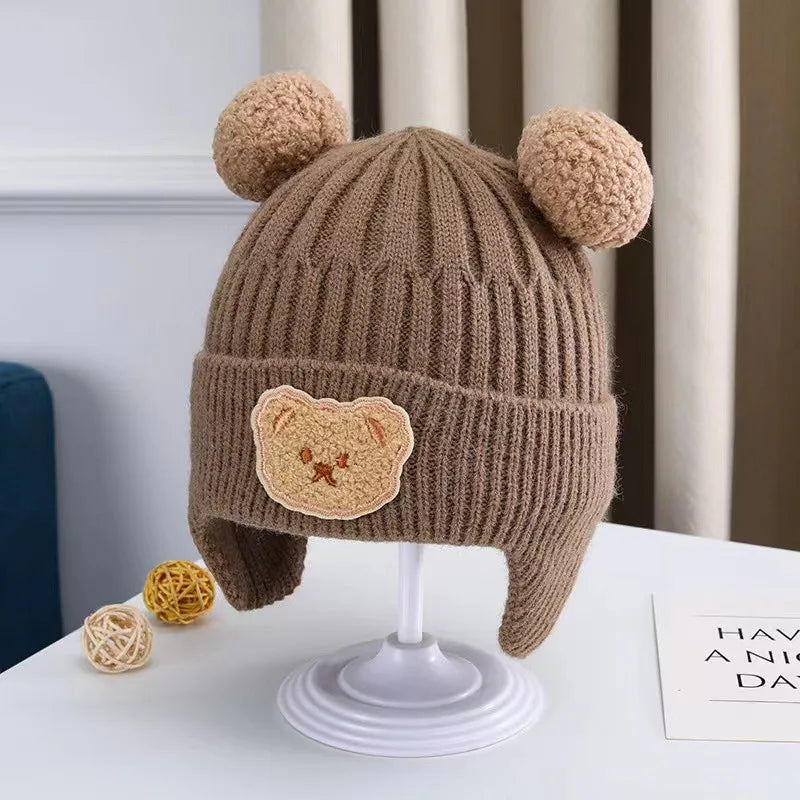 Cozy Bear Knit Hat – Warm & Cute Winter Style for Babies!