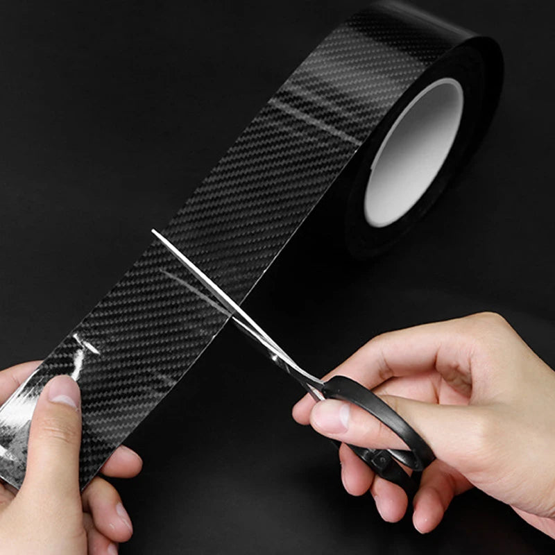 3/5/10M Carbon Fiber Car Stickers Auto Door Threshold Trunk Protective Strip Anti Scratch Tape Waterproof Decal Auto Accessories