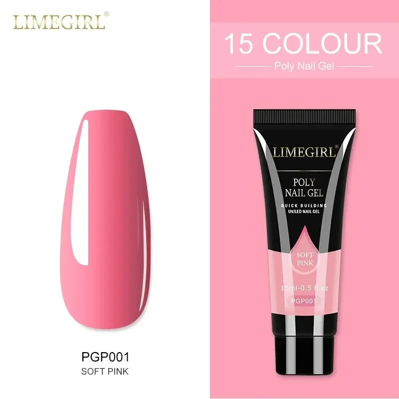 ColorPop Builder Gel β 15ml Poly Nail Extension Set with 24 UV-Cured Shades for DIY Nail Art