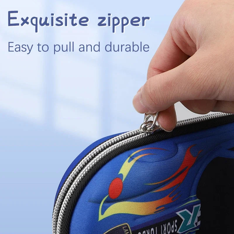 3D Racing Car Pencil Case – Cartoon EVA & PU Stationery Box