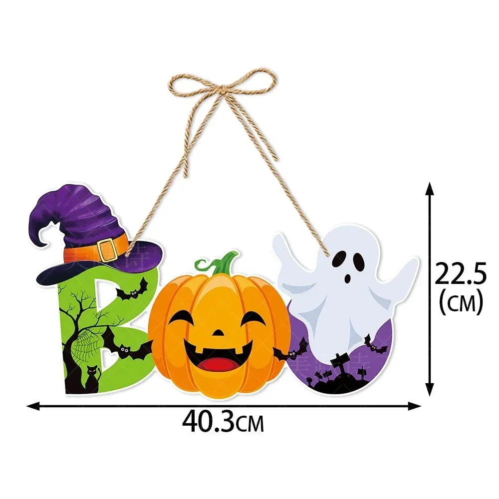 Halloween Party Decors Pumpkin Ghost Bat Door Hanging Pendents Happy Festival Decorations for Home