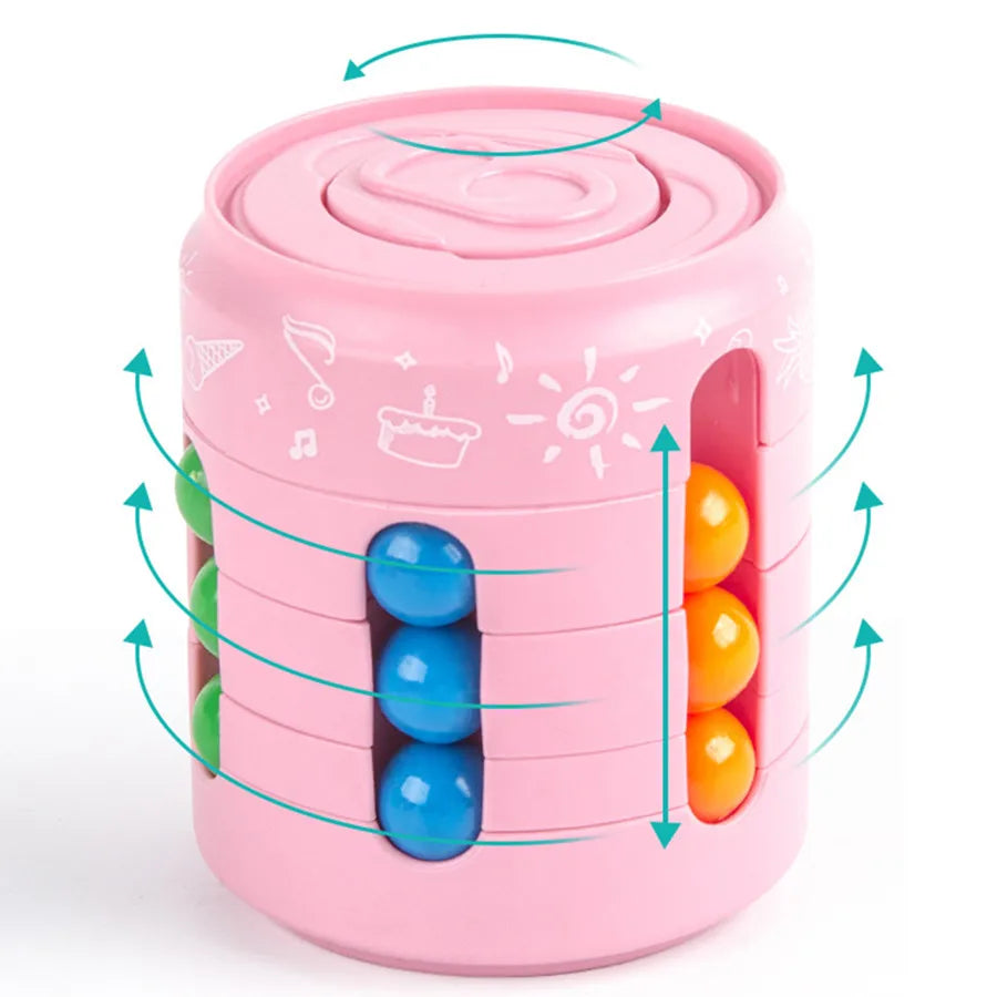 Magic Bean Cube Finger Gyro Rotating Antistress Relieve Anxiety Develop Intelligence Decompression Fidget Toy Adults Kids Gift
