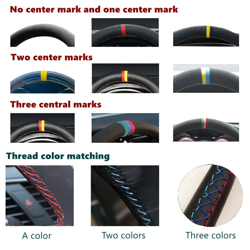 Car Steering Wheel Cover Braid Genuine Leather For BMW G20 G21 G30 G31 G32 X3 G01 X4 G02 X5 G05 X7 G07 Z4 G29 Auto Interior