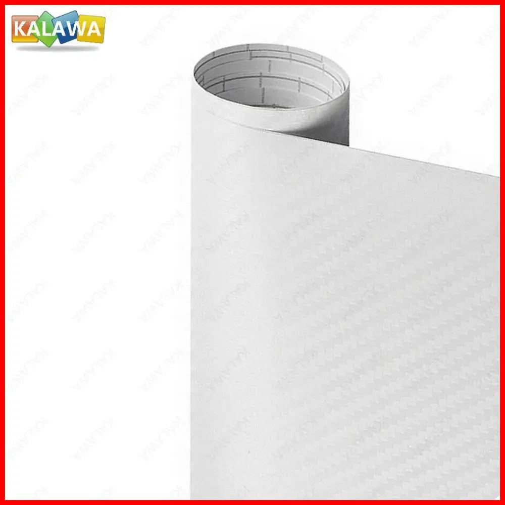 Multiple Size 3D Carbon Fiber Vinyl Wrap Furniture Film Car Sticker Motorcycle Decal Automobile Styling Black White Silver Tube