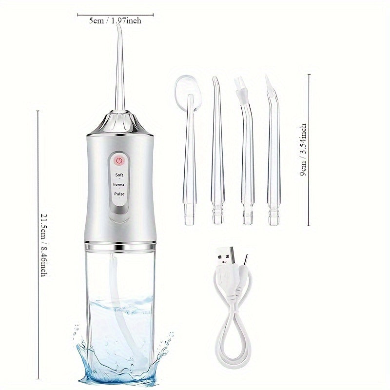 Electric Water Flosser, Intelligent Chip For Precise Pressure Control, 360 Degree Rotatable Nozzle, Oral Irrigator For Deep Teeth And Gum Cleaning, Available In Coral Powder & Mint Green Christmas Gift