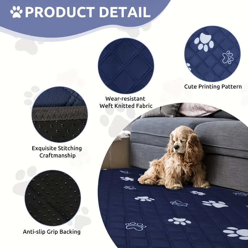 Waterproof & Non-Slip Bone Pattern Dog Pee Pad - Reusable, High Absorbent, Odor Control - Perfect for Potty Training Puppies & Small Pets, Quick-Drying, Durable, Fashionable Design for Indoor Use