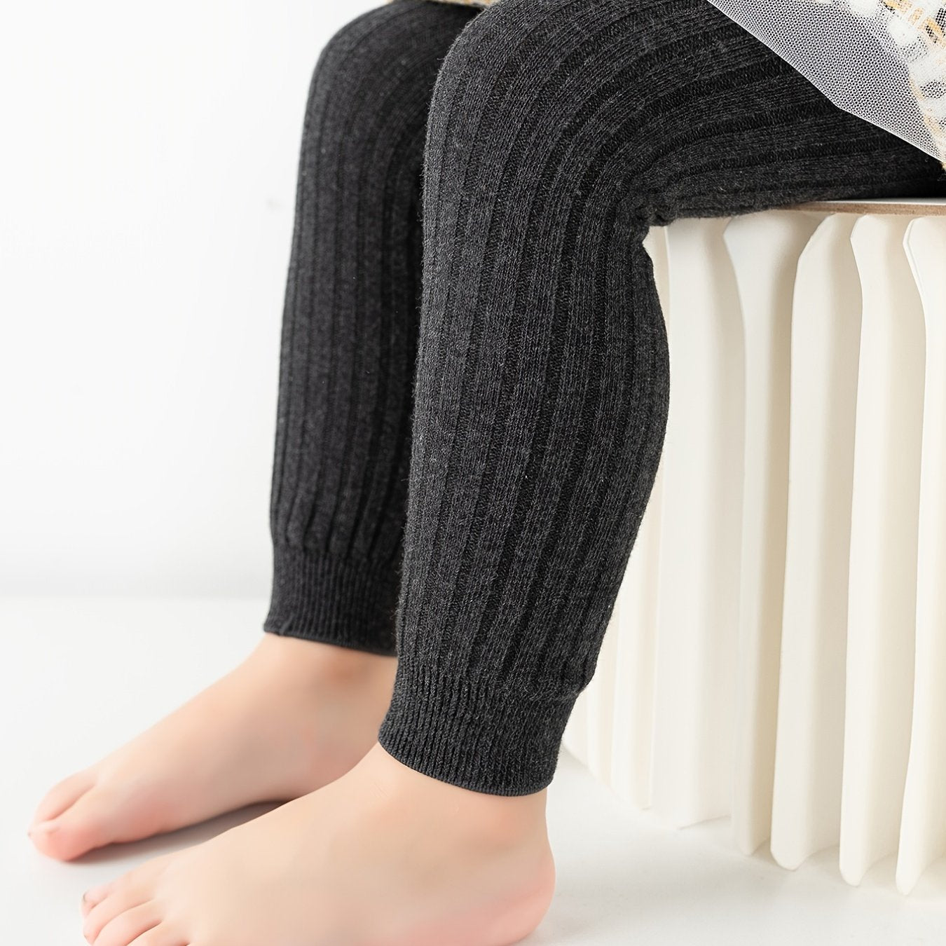 Soft Knit Toddler Girls Footless Leggings