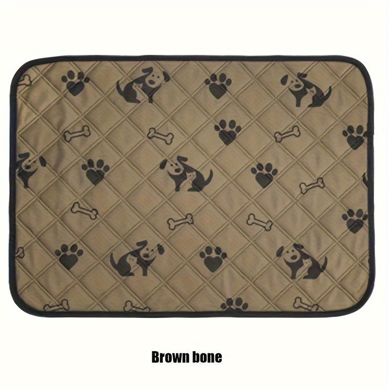 Waterproof & Non-Slip Bone Pattern Dog Pee Pad - Reusable, High Absorbent, Odor Control - Perfect for Potty Training Puppies & Small Pets, Quick-Drying, Durable, Fashionable Design for Indoor Use