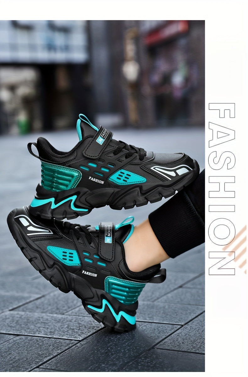 Boy'S Trendy Chunky Shoes, Comfy Non Slip Casual Soft Sole Waterproof Sneakers For Kids Outdoor Activities