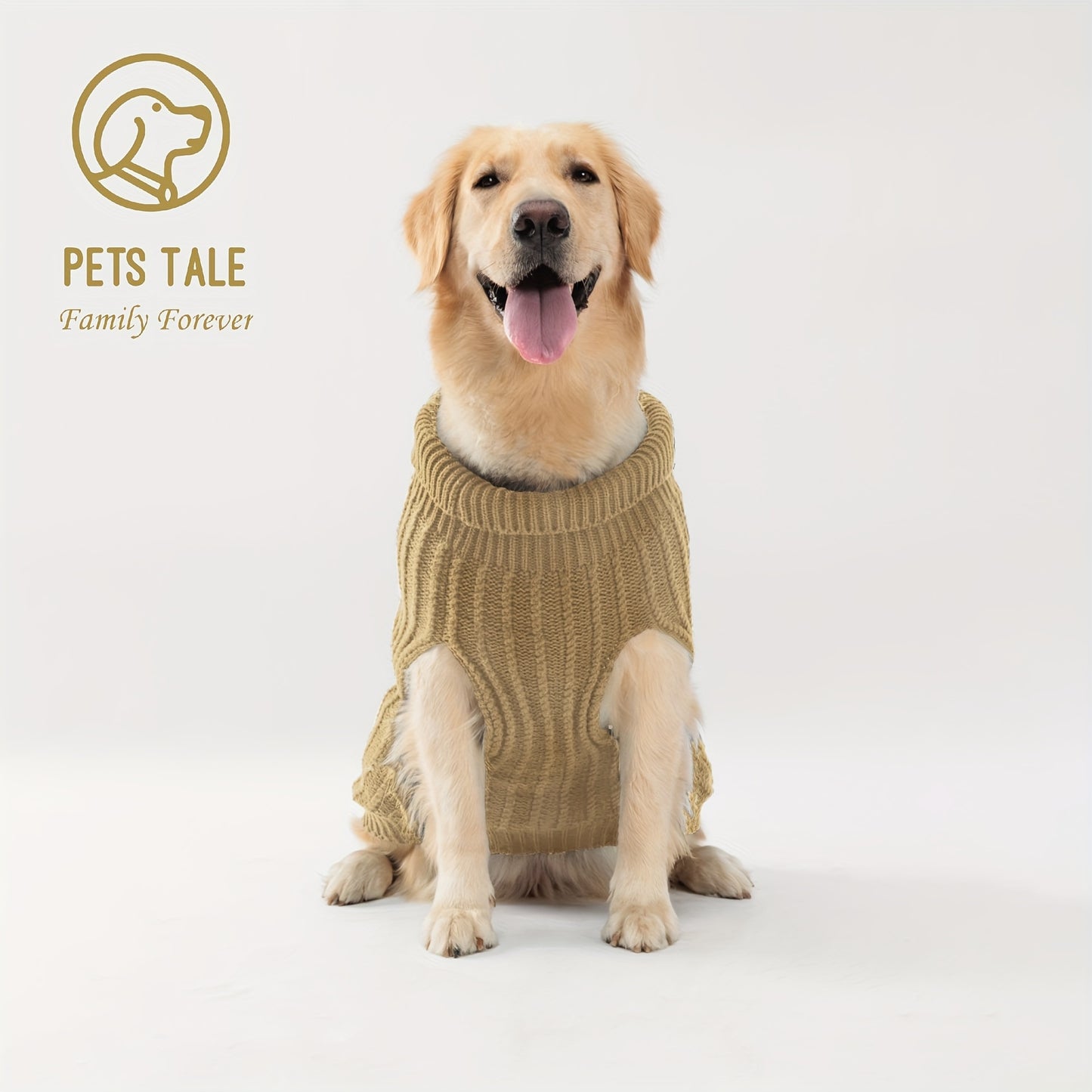 1pc PETS TALE Acrylic Knit Dog Sweater, Pullover Style with Cable Chain Detail, Machine Washable, for Mini, Toy, Small, Medium, Large Breeds, Dog Sweater for Small Dogs