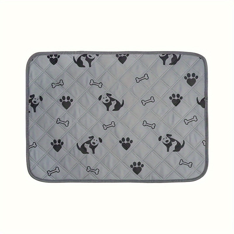 Waterproof & Non-Slip Bone Pattern Dog Pee Pad - Reusable, High Absorbent, Odor Control - Perfect for Potty Training Puppies & Small Pets, Quick-Drying, Durable, Fashionable Design for Indoor Use
