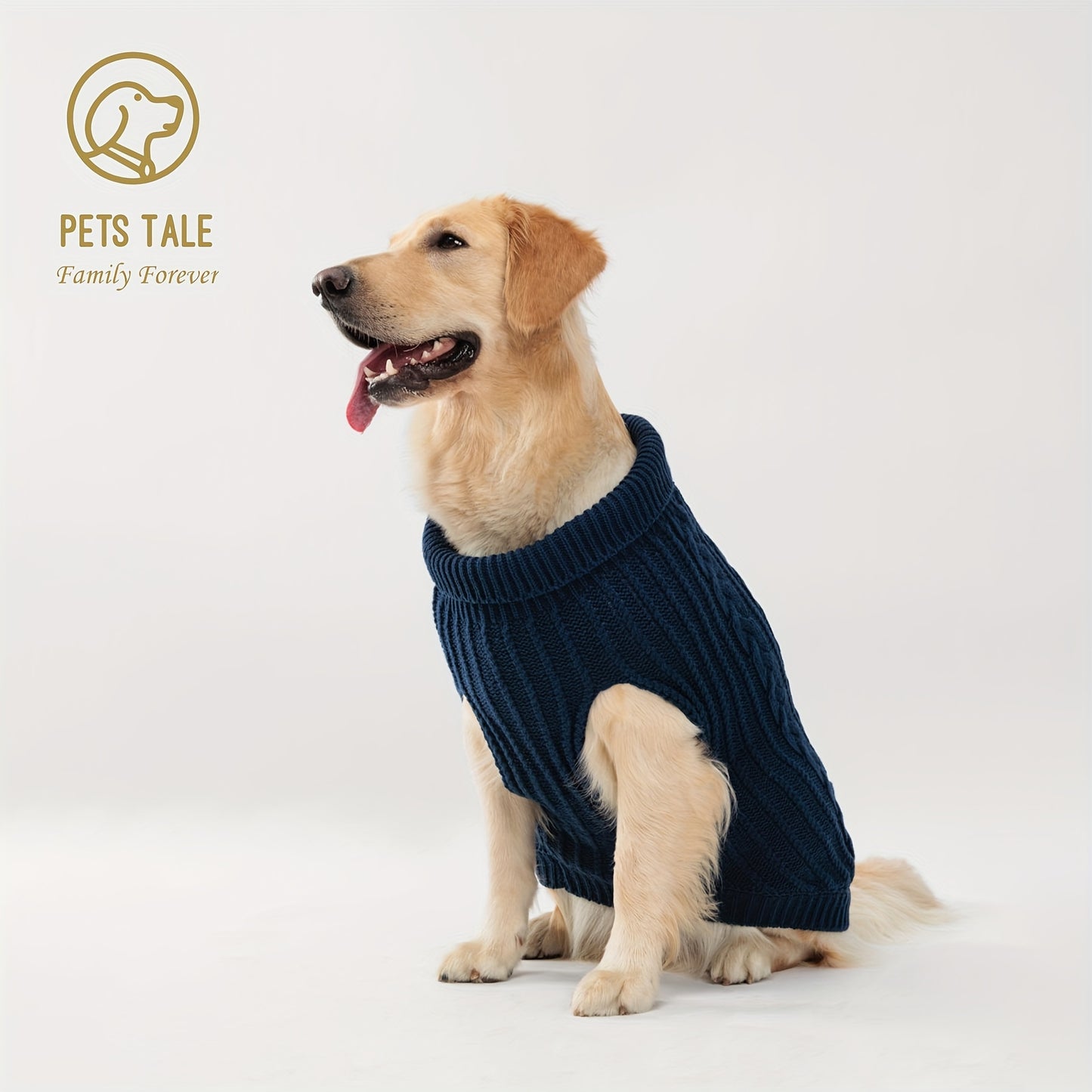 1pc PETS TALE Acrylic Knit Dog Sweater, Pullover Style with Cable Chain Detail, Machine Washable, for Mini, Toy, Small, Medium, Large Breeds, Dog Sweater for Small Dogs