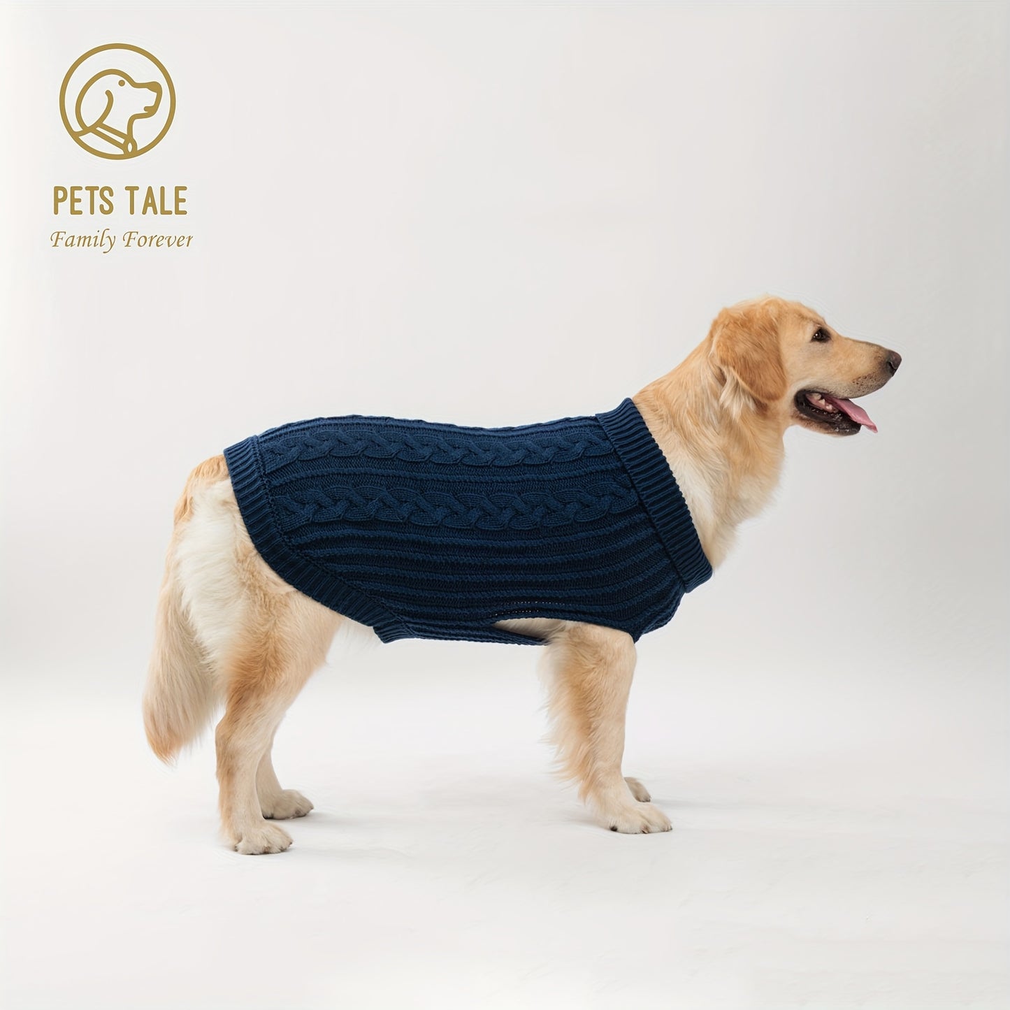 1pc PETS TALE Acrylic Knit Dog Sweater, Pullover Style with Cable Chain Detail, Machine Washable, for Mini, Toy, Small, Medium, Large Breeds, Dog Sweater for Small Dogs