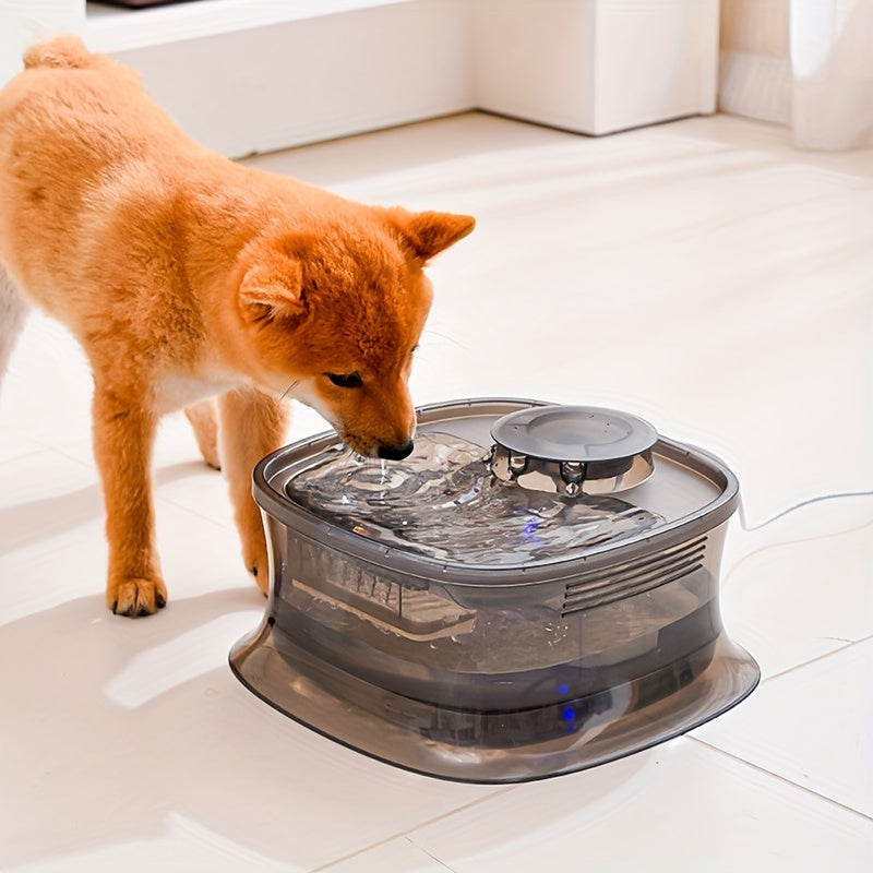 1.19gal Transparent Automatic Pet Water Fountain with Smart Silent Pump - USB Powered, Advanced Filtration for Cats & Dogs, Ideal for Small to Large Pets, Pet Hydration Solution|Modern Pet Accessory|Easyclean Pet Fountain, Wa