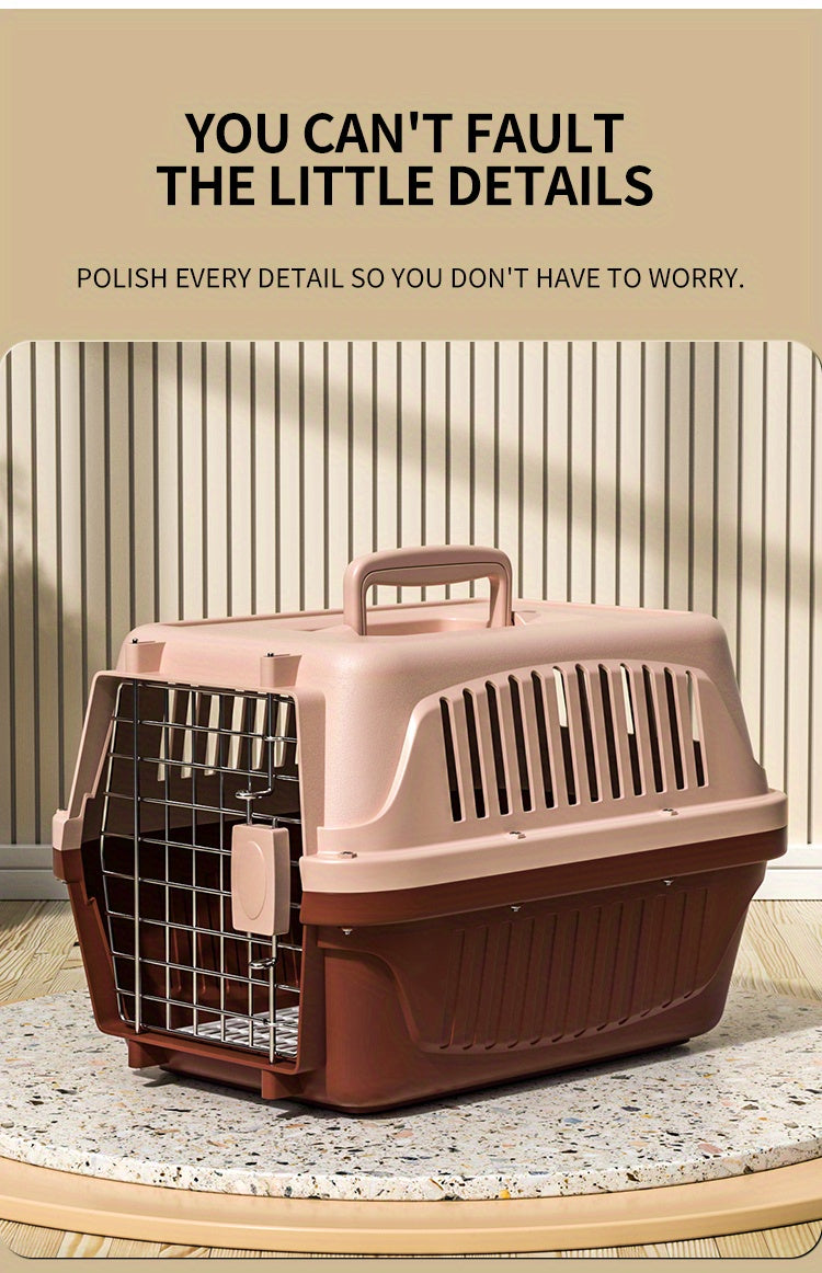 Portable Pet Carrier for Cats and Dogs - Airline Approved Travel Crate with Comfortable Interior Padding and Secure Locking Mechanism - For Small to Medium Pets - Suitable for Air Travel & Road Trips - Perfect Gift for Pet Ow
