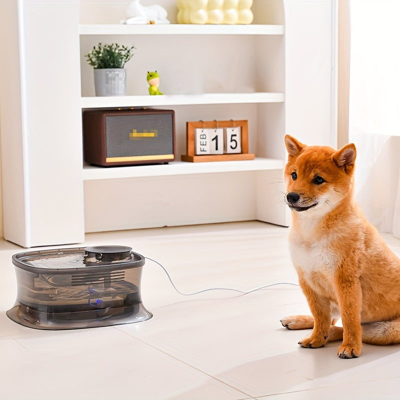 1.19gal Transparent Automatic Pet Water Fountain with Smart Silent Pump - USB Powered, Advanced Filtration for Cats & Dogs, Ideal for Small to Large Pets, Pet Hydration Solution|Modern Pet Accessory|Easyclean Pet Fountain, Wa