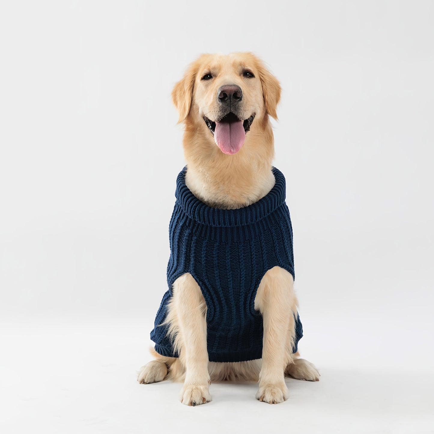 1pc PETS TALE Acrylic Knit Dog Sweater, Pullover Style with Cable Chain Detail, Machine Washable, for Mini, Toy, Small, Medium, Large Breeds, Dog Sweater for Small Dogs