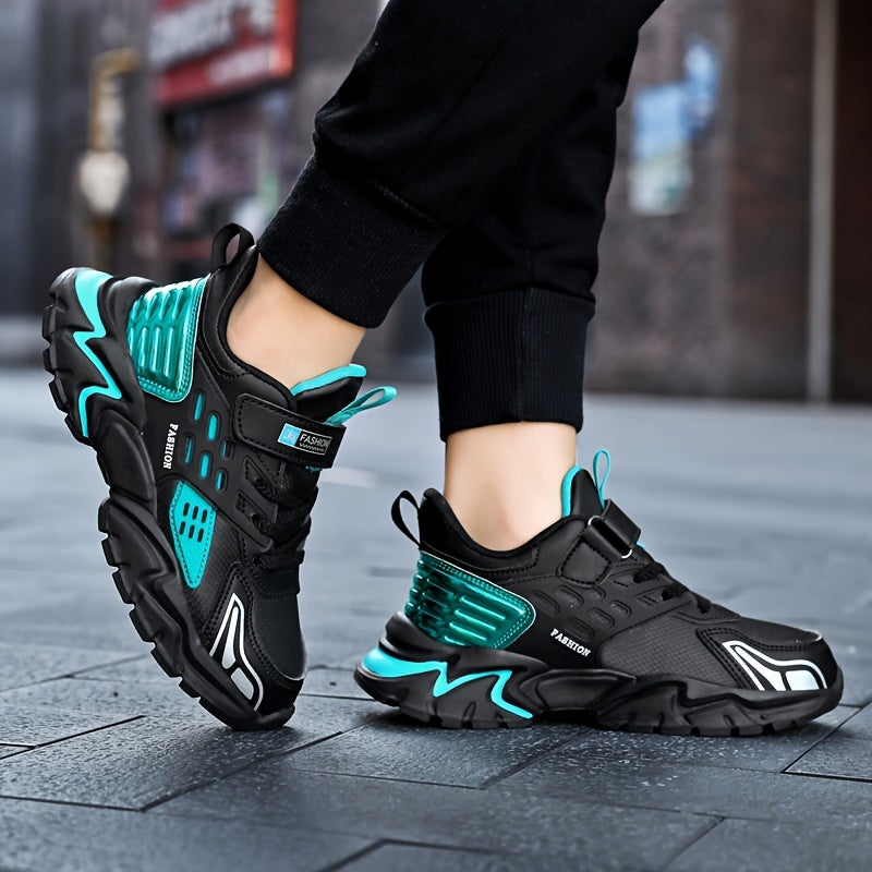 Boy'S Trendy Chunky Shoes, Comfy Non Slip Casual Soft Sole Waterproof Sneakers For Kids Outdoor Activities
