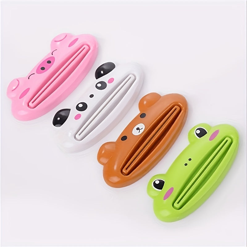 1pc Cartoon Animal Toothpaste Squeezer, 4 Cute Designs, Kids' Bathroom Accessories