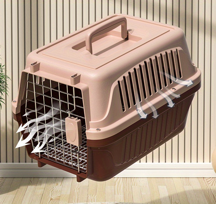 Portable Pet Carrier for Cats and Dogs - Airline Approved Travel Crate with Comfortable Interior Padding and Secure Locking Mechanism - For Small to Medium Pets - Suitable for Air Travel & Road Trips - Perfect Gift for Pet Ow