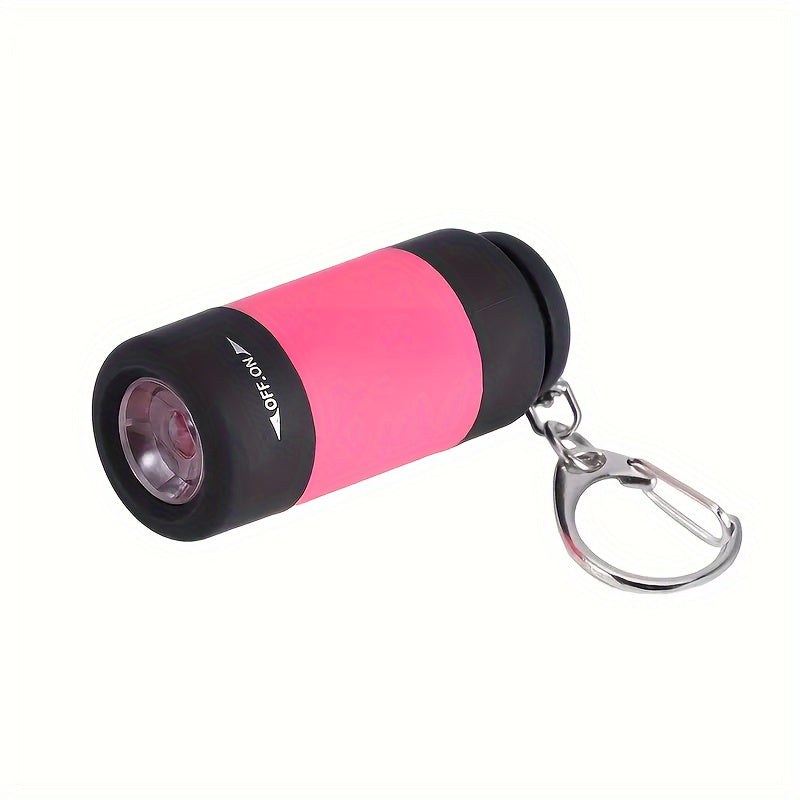 USB Rechargeable Portable Flashlight Keychain Mini Flashlight Camping Super Bright Light Outdoor Products