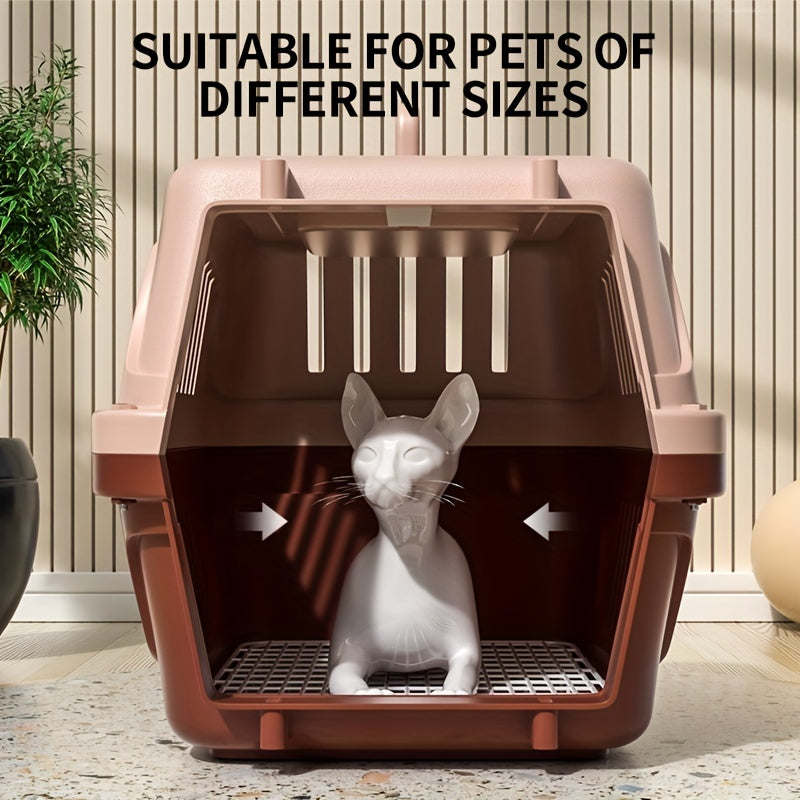 Portable Pet Carrier for Cats and Dogs - Airline Approved Travel Crate with Comfortable Interior Padding and Secure Locking Mechanism - For Small to Medium Pets - Suitable for Air Travel & Road Trips - Perfect Gift for Pet Ow