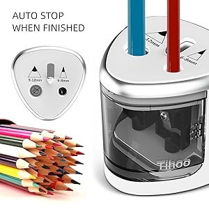 enwin Dual-Hole Electric Pencil Sharpener – Auto Switch Design for Home, School & Creative Art Stationery Use