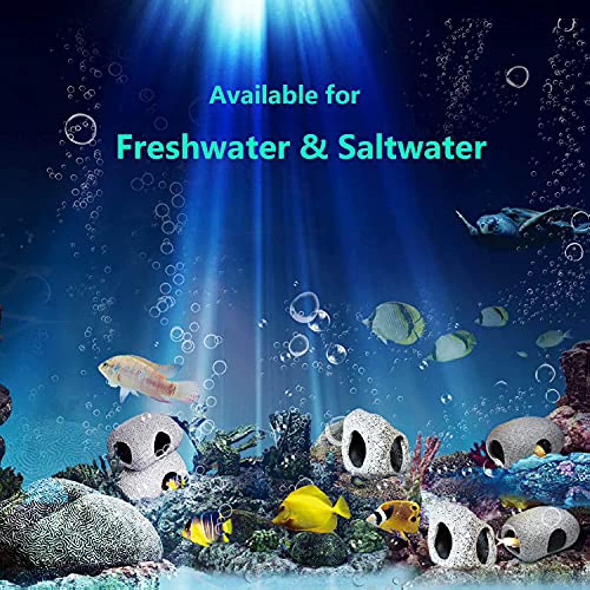 Aquarium Hideaway Rock Cave For Aquatic Pets To Breed, Play And Rest Fish Tank Ornaments, Decor Stone