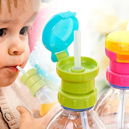 Spill-Proof Kids Water Bottle Cap with Straw, Halloween/Christmas/Thanksgiving/Easter Gift for Kids
