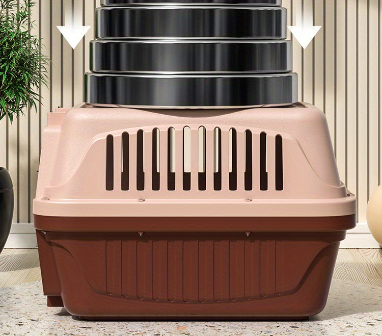 Portable Pet Carrier for Cats and Dogs - Airline Approved Travel Crate with Comfortable Interior Padding and Secure Locking Mechanism - For Small to Medium Pets - Suitable for Air Travel & Road Trips - Perfect Gift for Pet Ow