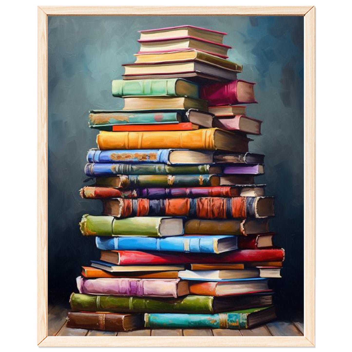 DIY Paint by Numbers Kit for Adults, Acrylic Painting Kit 16x20inch, Canvas Tower of Books Wall Art Home Decor, Ideal Gift for Mother's Day, Father's Day, Birthdays, Christmas - Frameless