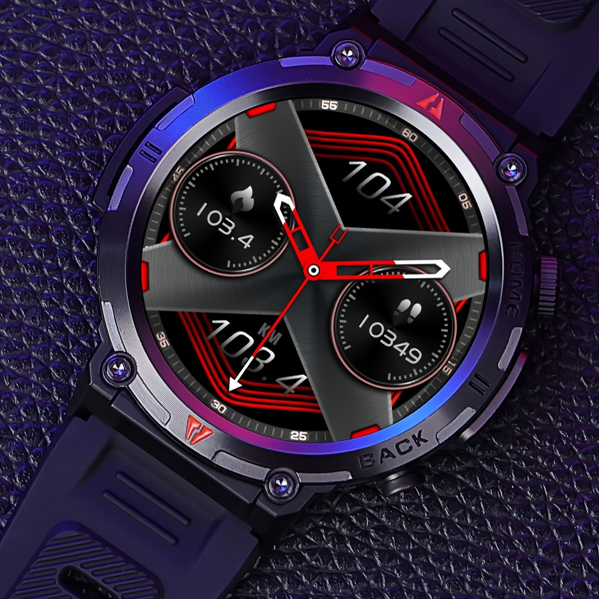 1pc JELLOO Men'S Smartwatch with 360p TFT Display, 1.45" Screen, 300mAh Rechargeable Battery, 3ATM Water Resistance, Wireless 5.2, USB Charging, LED Flashlight, Pedometer, Sports Modes, Compatible with iPhone & Android - Idea