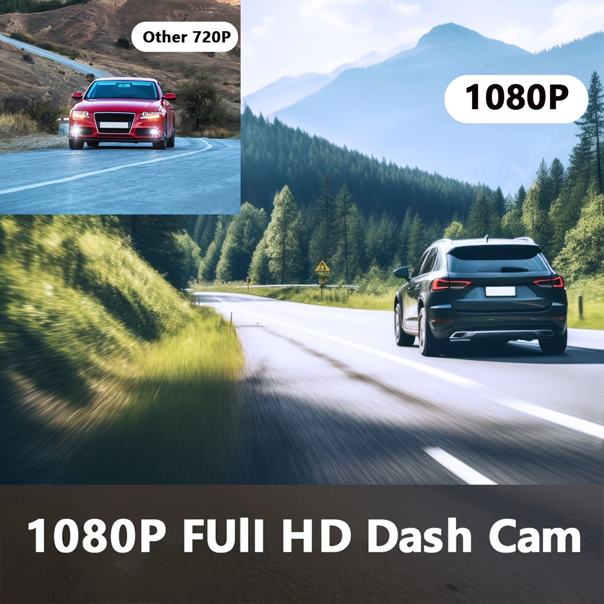 [Dash Cam] Dash Cam Front and Inside, HD 1080P Recording Car DVR Cam with 170° Wide Angle, Night Vision,Small Dash Camera for Cars, 24h Parking Monitor, Loop Recording,G-Sensor, Without SD Card