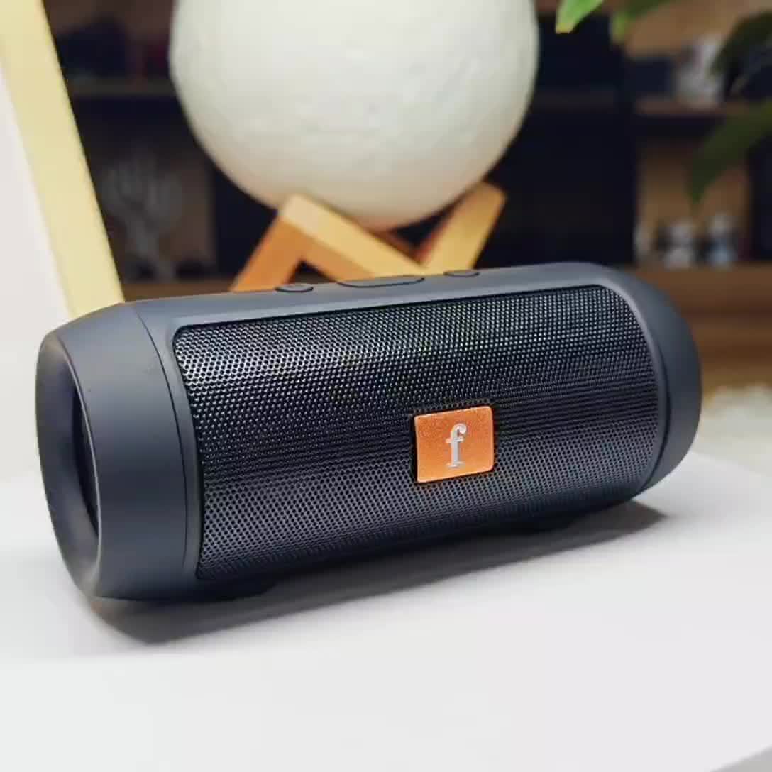 [Wireless Speaker] F524 Wireless Speaker Dual Channel Subwoofer Loud Surround Home Convenient Car Black
