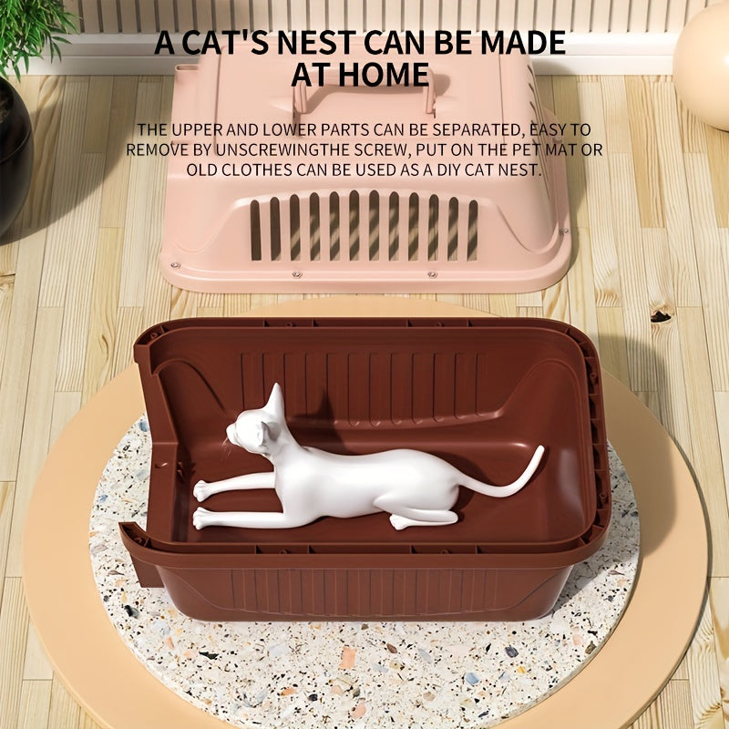 Portable Pet Carrier for Cats and Dogs - Airline Approved Travel Crate with Comfortable Interior Padding and Secure Locking Mechanism - For Small to Medium Pets - Suitable for Air Travel & Road Trips - Perfect Gift for Pet Ow