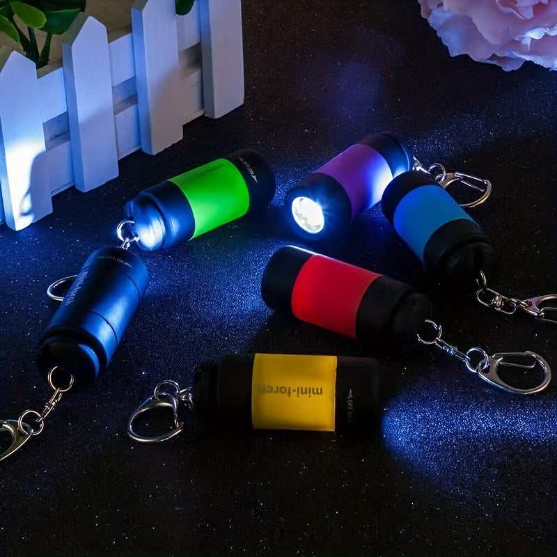 USB Rechargeable Portable Flashlight Keychain Mini Flashlight Camping Super Bright Light Outdoor Products