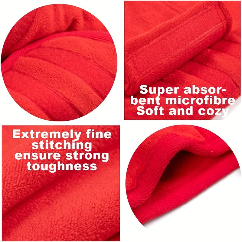 Ultra-Soft Microfiber Dog Bathrobe Towel - Dogs Grooming Essential for Drying and Comfort - Super Absorbent, Quick-Drying, Cozy Robe Vest for Pets