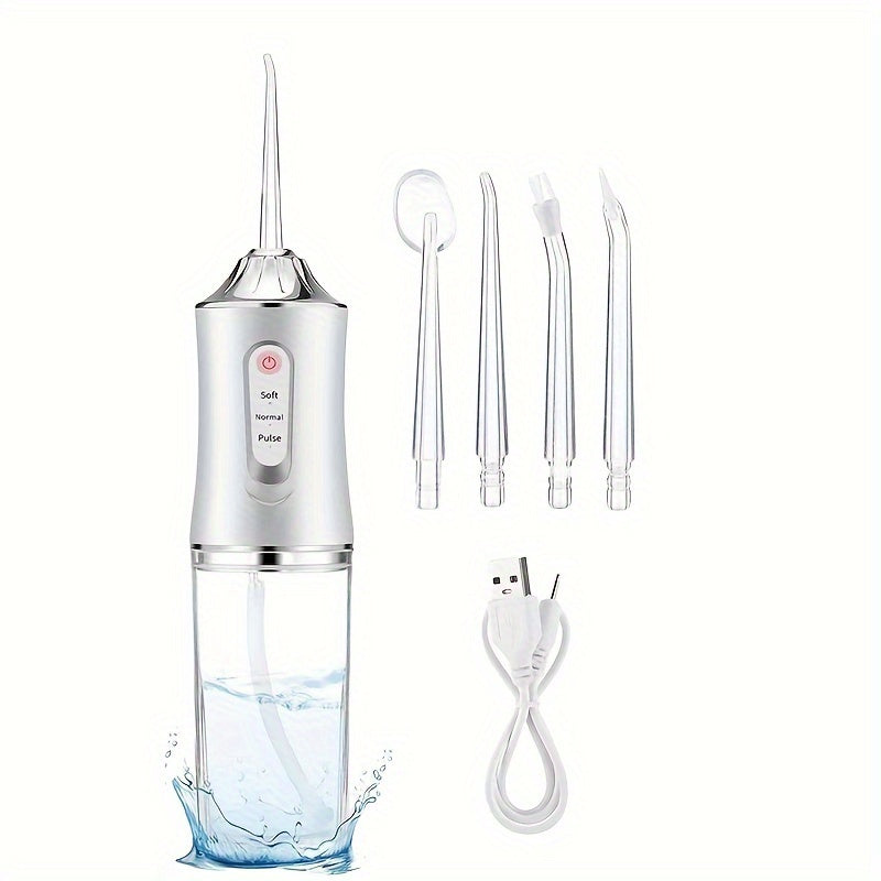 Electric Water Flosser, Intelligent Chip For Precise Pressure Control, 360 Degree Rotatable Nozzle, Oral Irrigator For Deep Teeth And Gum Cleaning, Available In Coral Powder & Mint Green Christmas Gift
